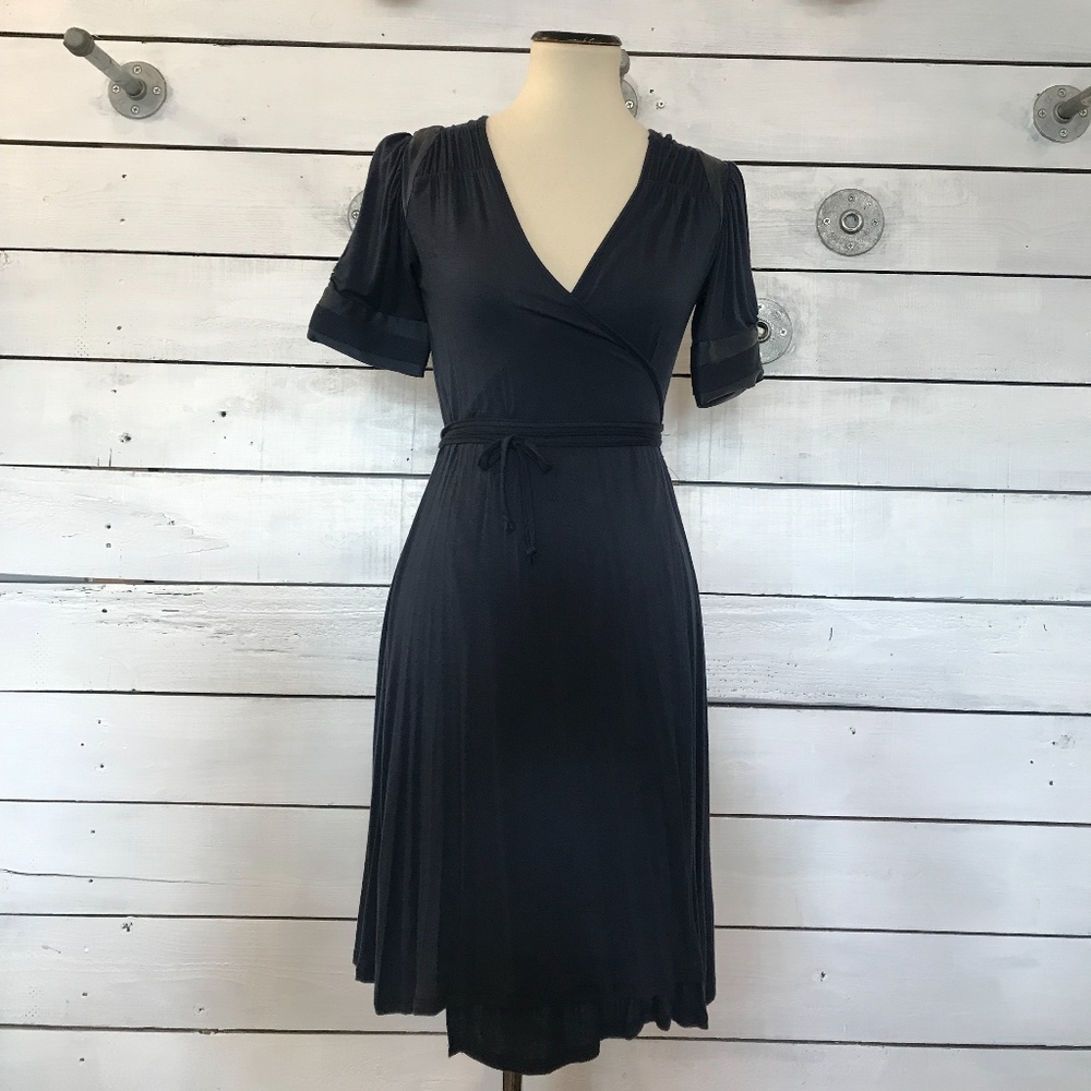 NWT La Rok Navy Wrap Dress